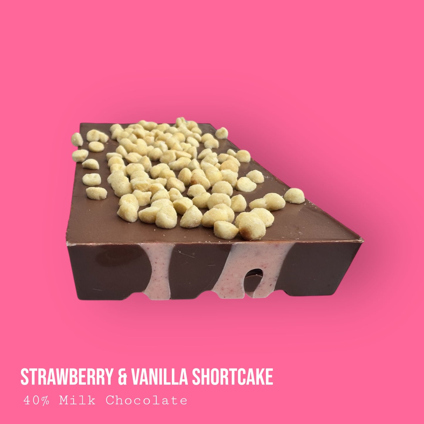 Strawberry & Vanilla Milk Chocolate Shortcake Dessert Bar 240g
