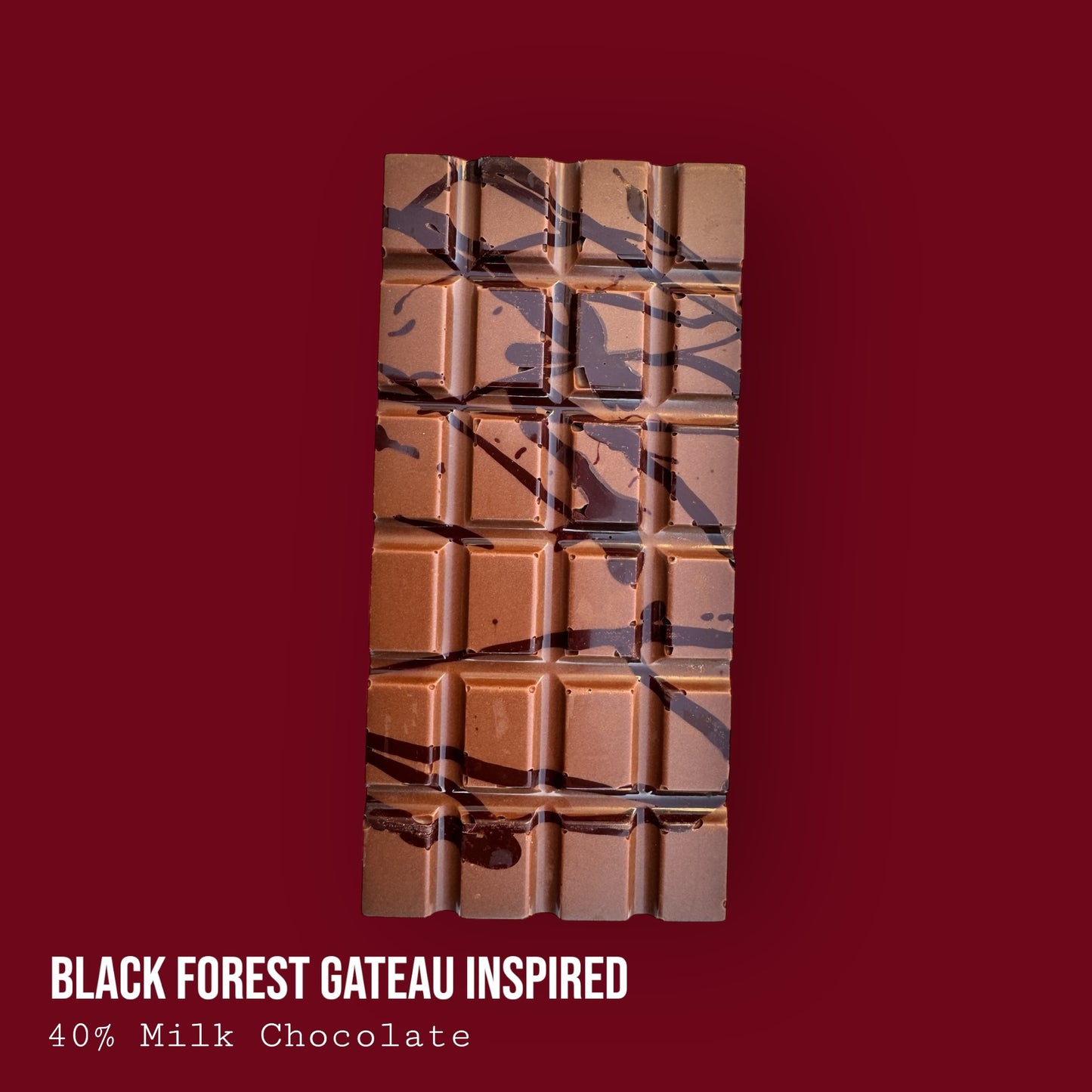 Black Forest Gateau Inspired Dark, Milk & White Chocolate Dessert Bar 220g