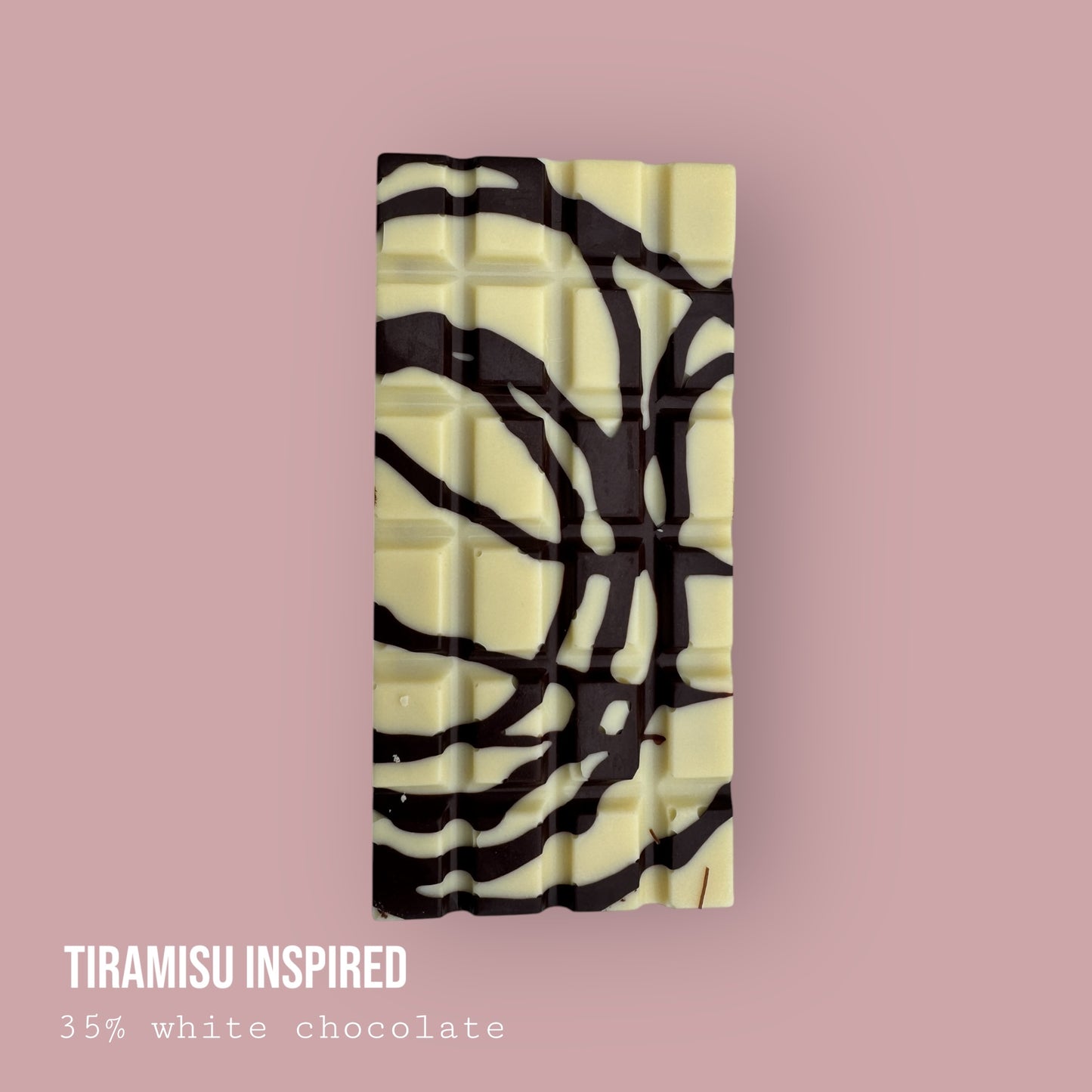 Tiramisu Inspired White & Dark Chocolate Coffee Dessert Bar 225g