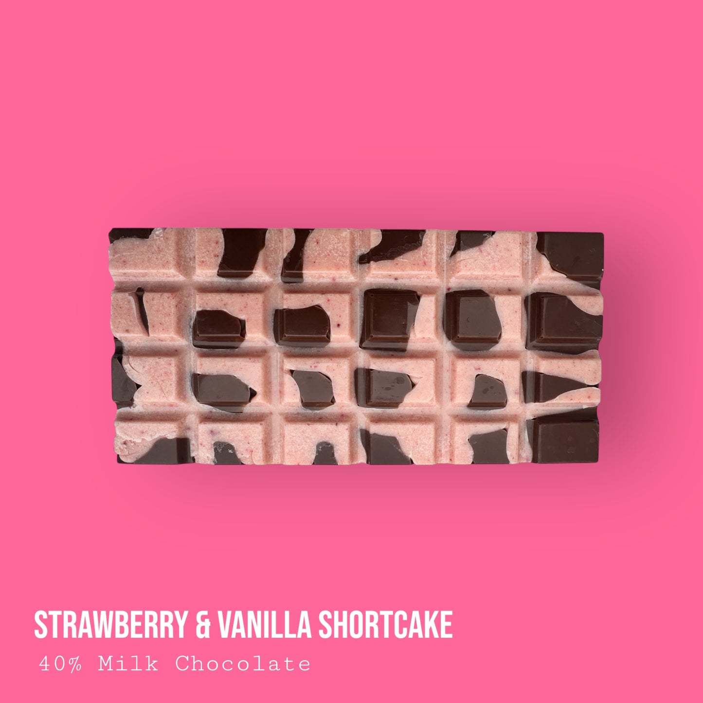 Strawberry & Vanilla Milk Chocolate Shortcake Dessert Bar 240g