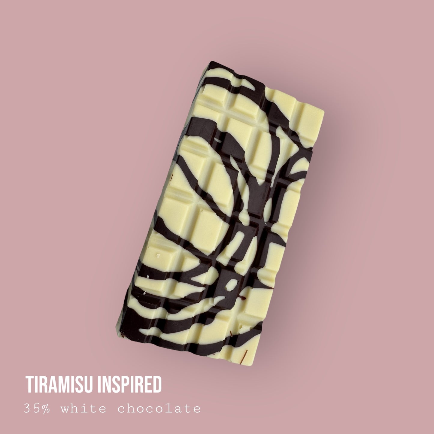 Tiramisu Inspired White & Dark Chocolate Coffee Dessert Bar 225g