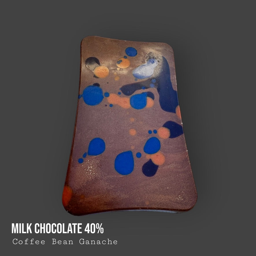 Milk Chocolate Coffee Bean Ganache Filled Bar 100g
