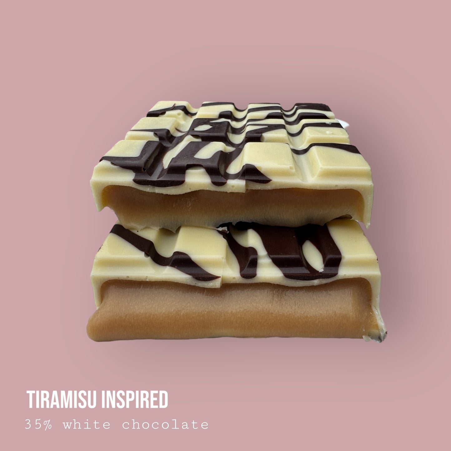 Tiramisu Inspired White & Dark Chocolate Coffee Dessert Bar 225g
