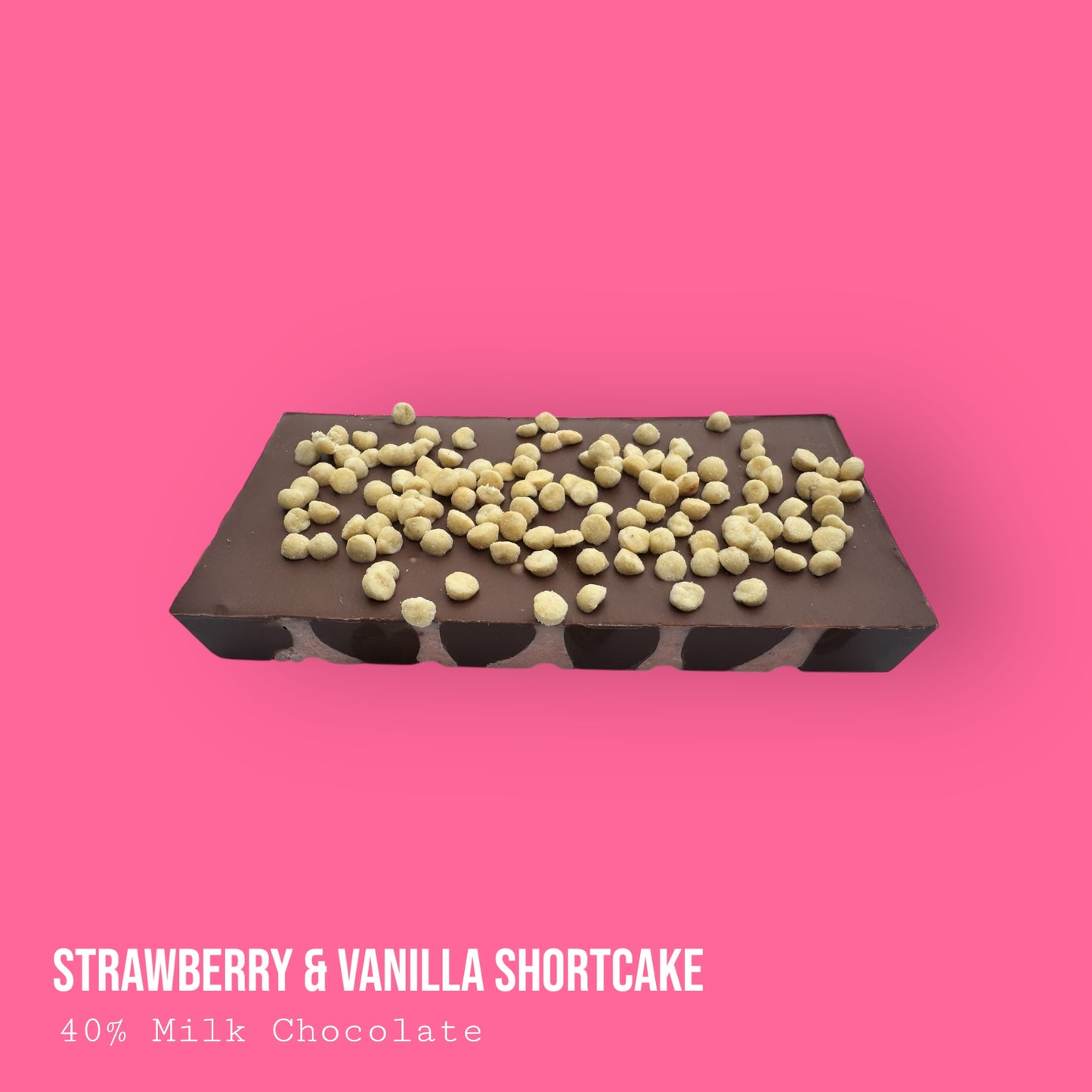 Strawberry & Vanilla Milk Chocolate Shortcake Dessert Bar 240g