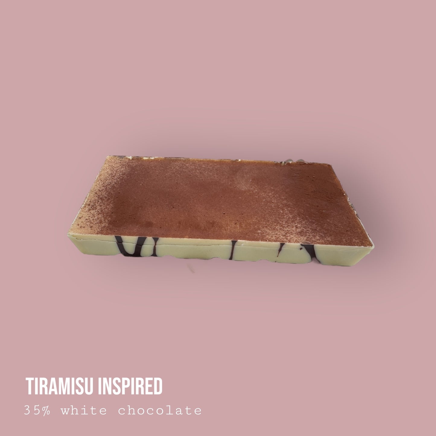 Tiramisu Inspired White & Dark Chocolate Coffee Dessert Bar 225g