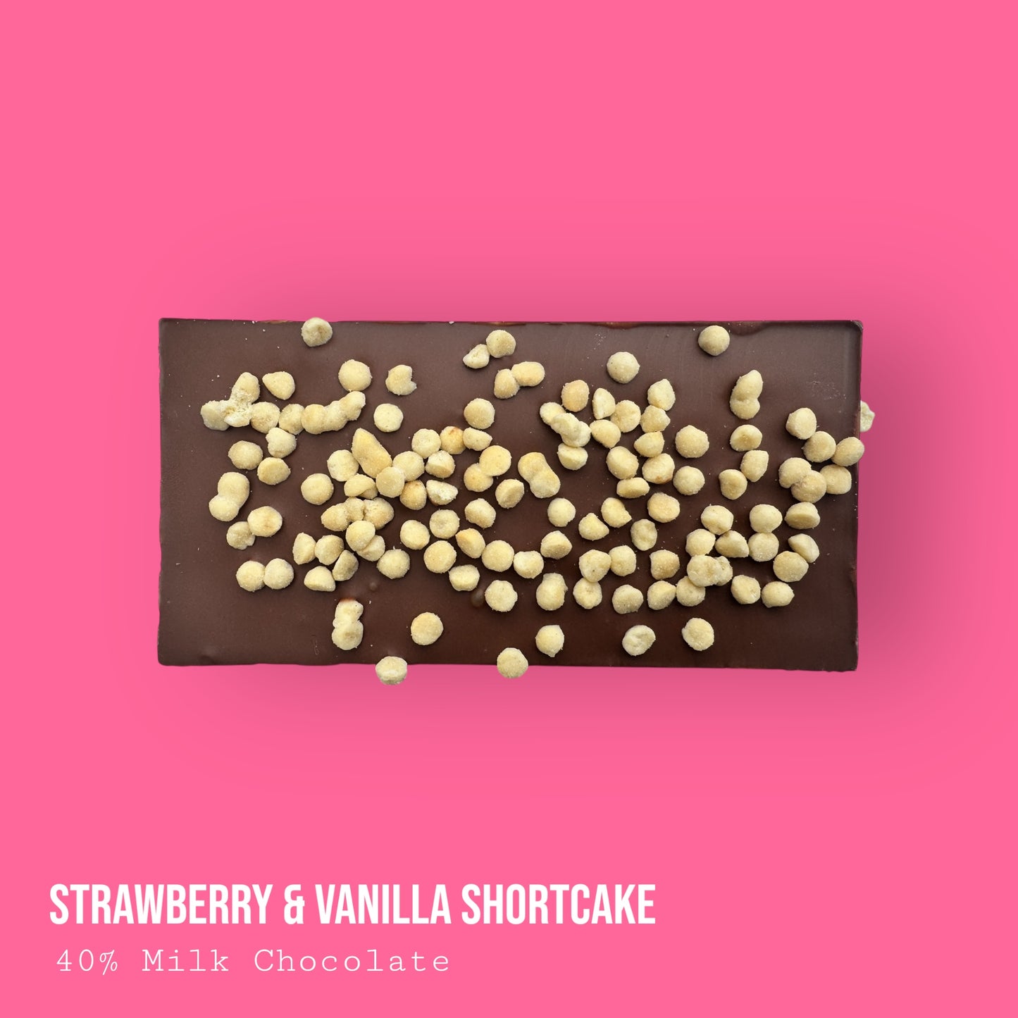 Strawberry & Vanilla Milk Chocolate Shortcake Dessert Bar 240g