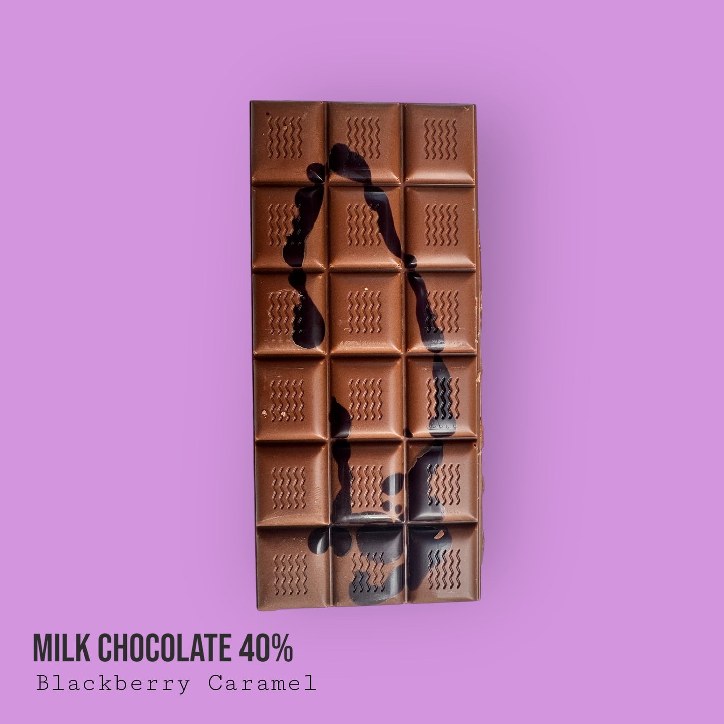 Milk Chocolate 40% Blackberry Caramel Bar 110g