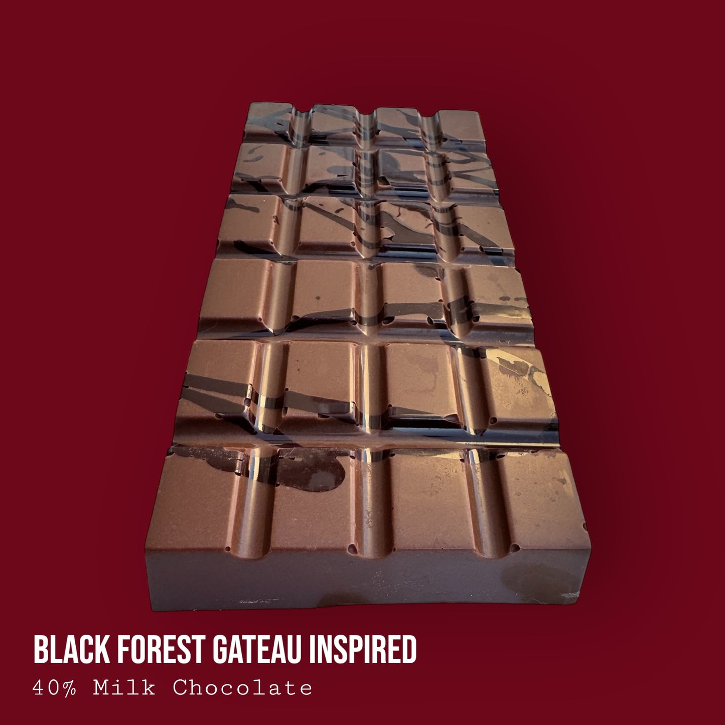 Black Forest Gateau Inspired Dark, Milk & White Chocolate Dessert Bar 220g