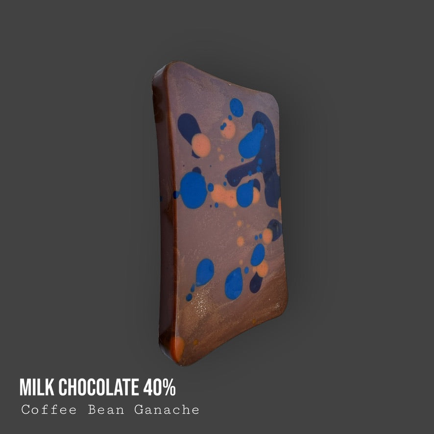 Milk Chocolate Coffee Bean Ganache Filled Bar 100g