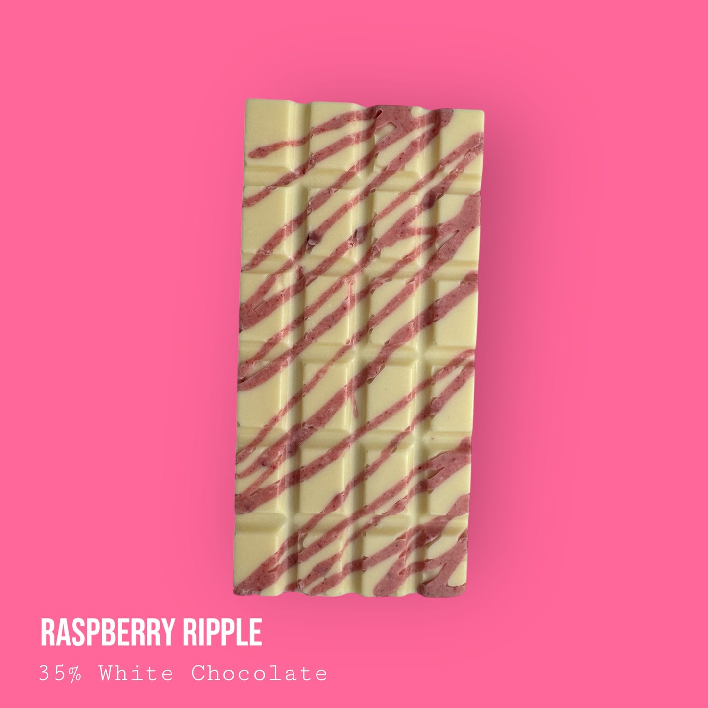 Raspberry Ripple Ice Cream Inspired White Chocolate Dessert Bar 235g