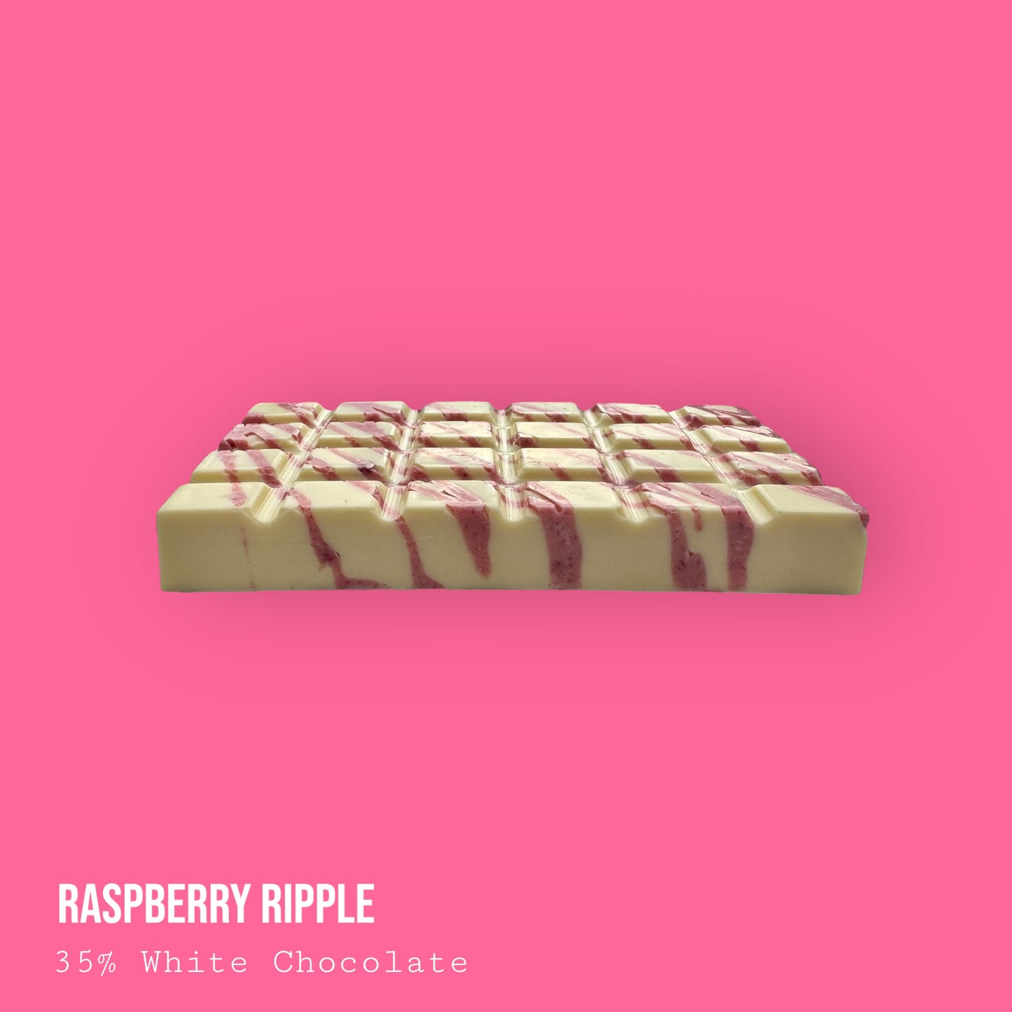 Raspberry Ripple Ice Cream Inspired White Chocolate Dessert Bar 235g