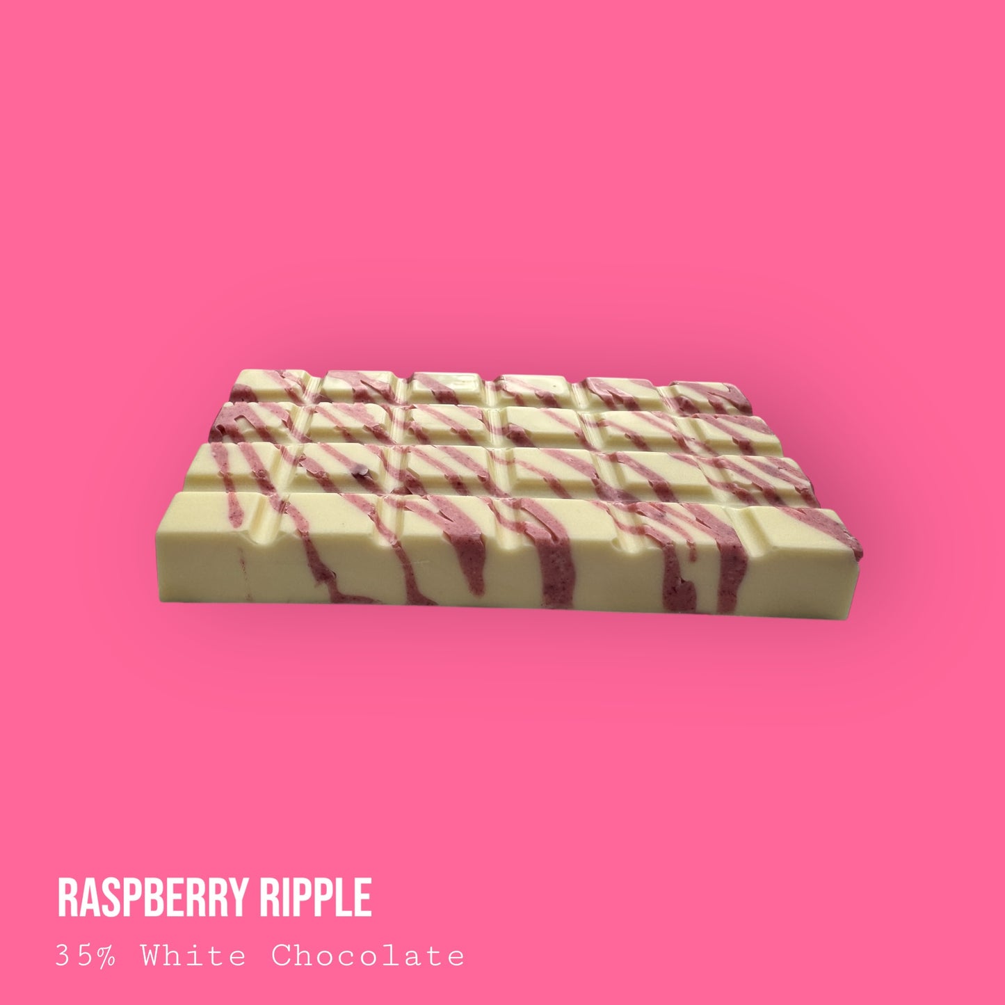 Raspberry Ripple Ice Cream Inspired White Chocolate Dessert Bar 235g