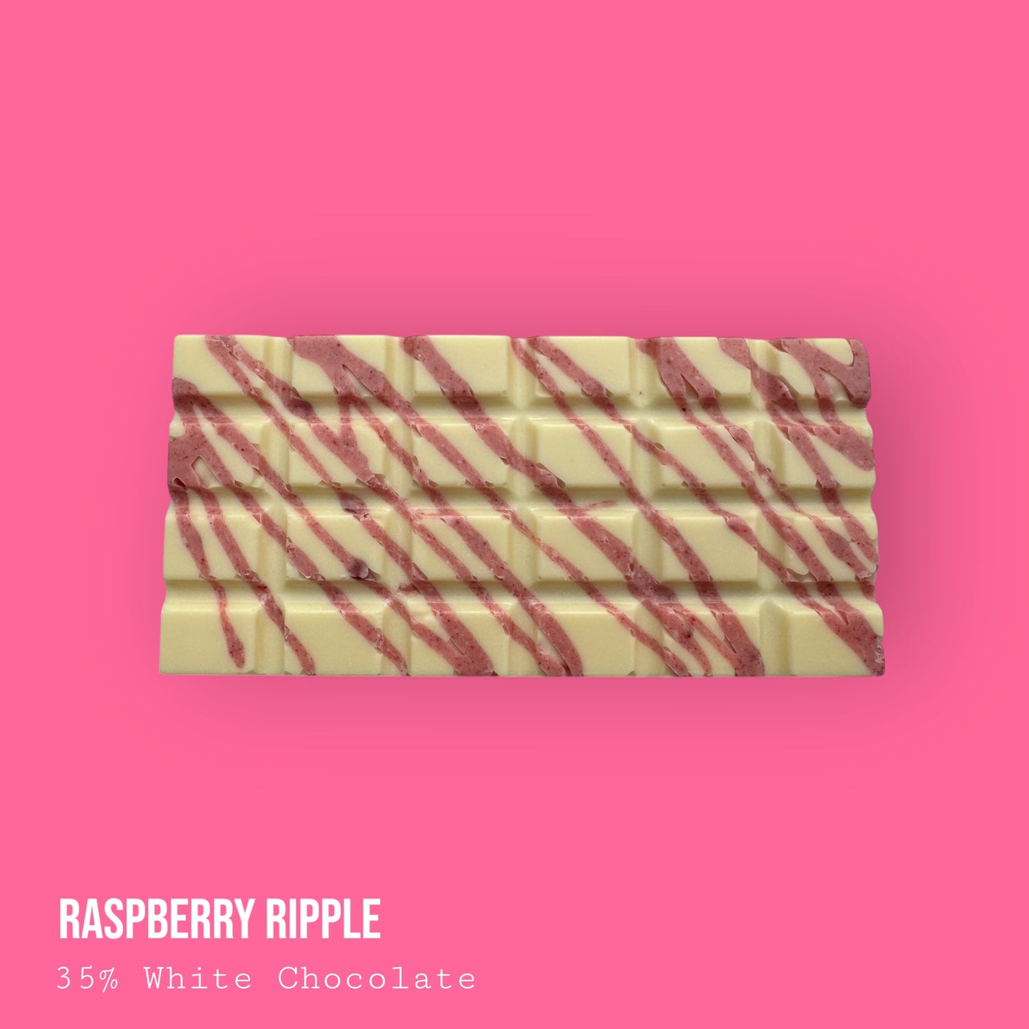 Raspberry Ripple Ice Cream Inspired White Chocolate Dessert Bar 235g