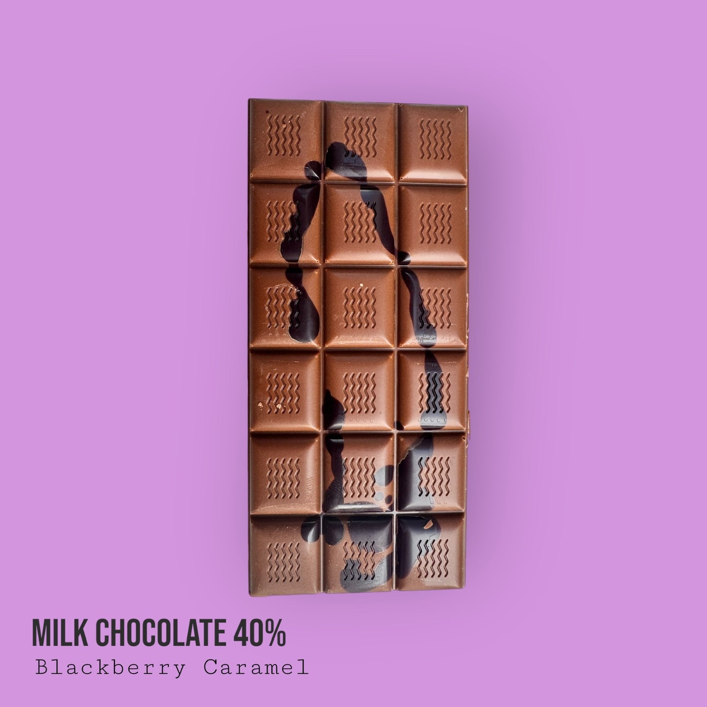 Milk Chocolate 40% Blackberry Caramel Bar 110g