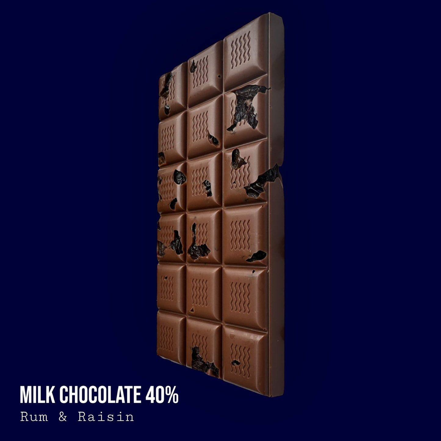Milk Chocolate 40% Rum & Raisin Bar 110g
