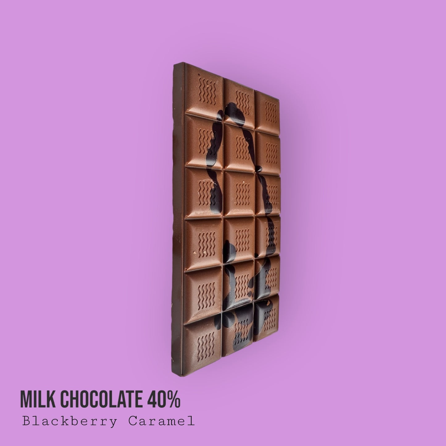 Milk Chocolate 40% Blackberry Caramel Bar 110g