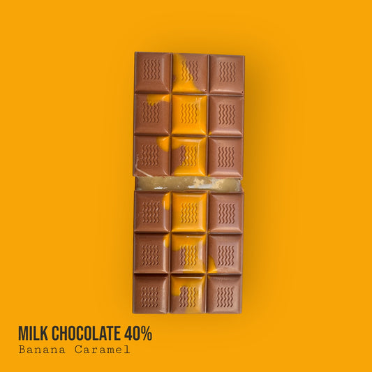 Milk Chocolate 40% Banana Caramel Bar 130g