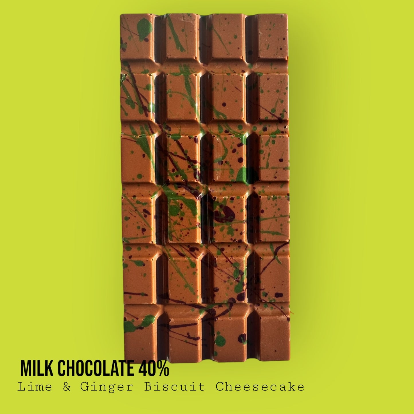 Milk Chocolate 40% Lime & Ginger Biscuit Cheesecake Bar 225g
