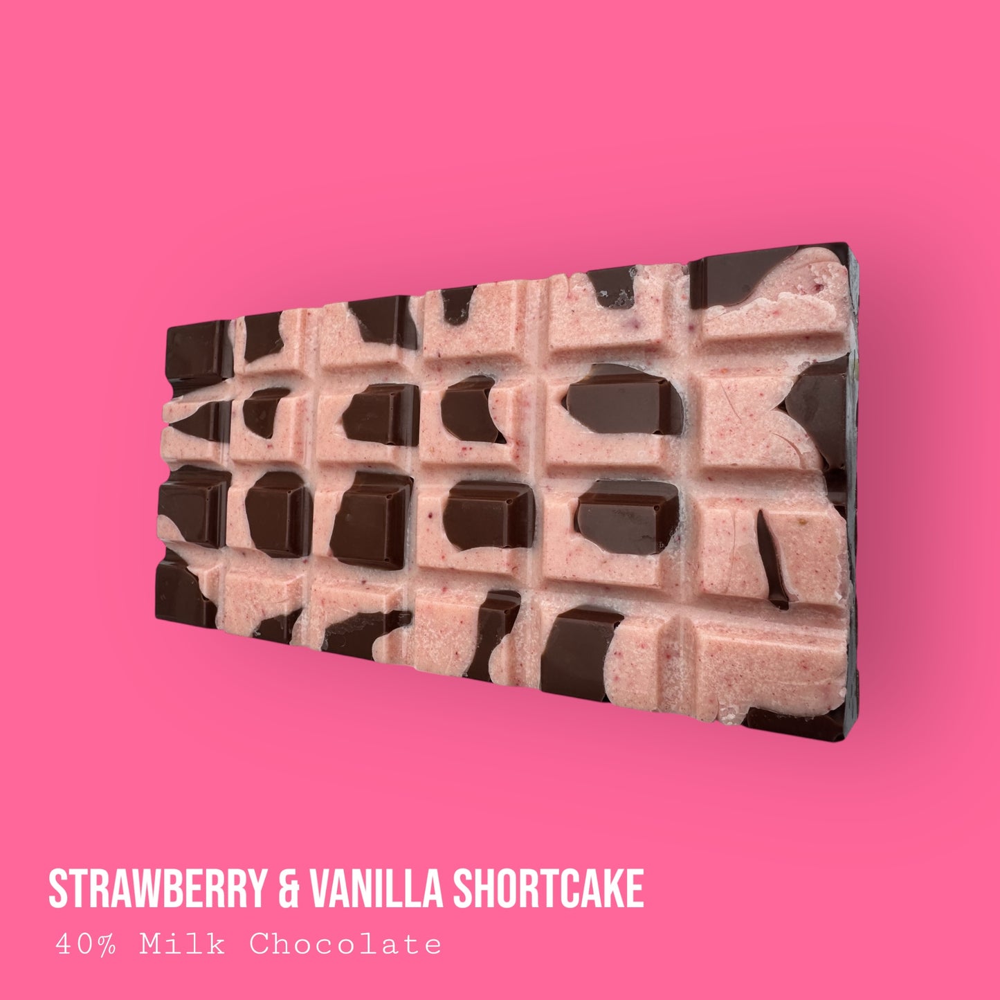 Strawberry & Vanilla Milk Chocolate Shortcake Dessert Bar 240g