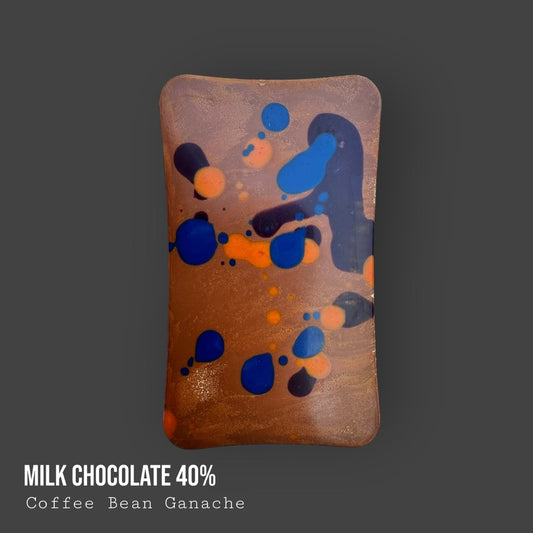 Milk Chocolate Coffee Bean Ganache Filled Bar 100g
