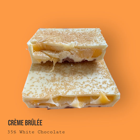 Creme Brûlée Custard & Vanilla with Toasted Sugar Inspired White Chocolate Dessert Bar 230g